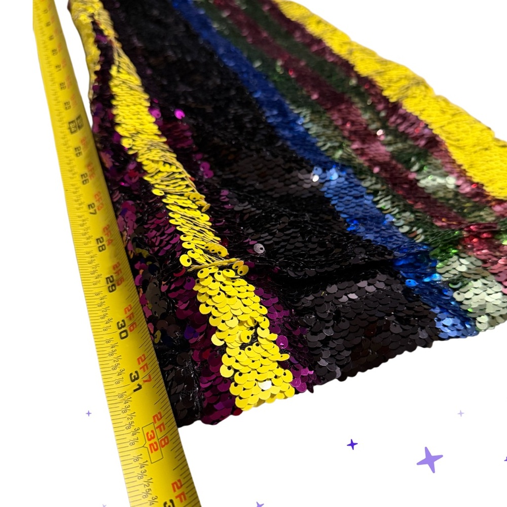 Final Sale! Bundle! ✨Forever 21✨ Retro Vibes Multicolor Sequin Flare Pants - Picture 5 of 5